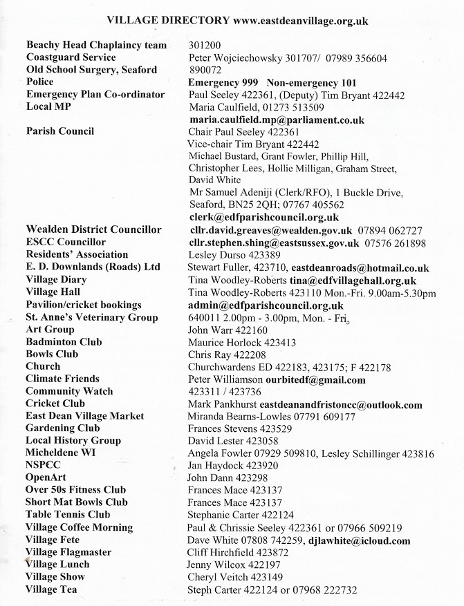 village directory
